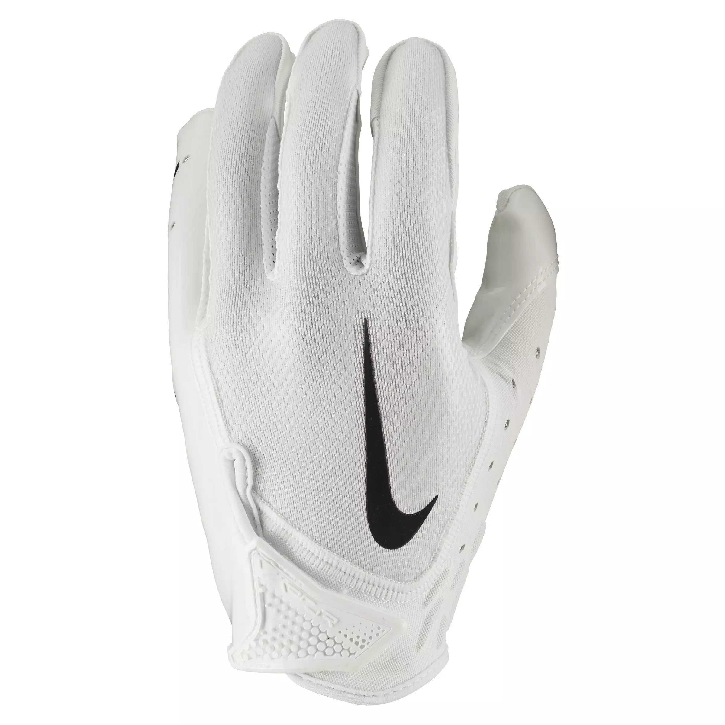 White and navy football 2024 gloves